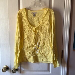 Yellow Free People Blouse